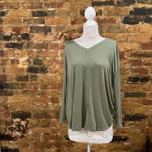 Falls Creek Hunter Green Long Sleeve Top Medium